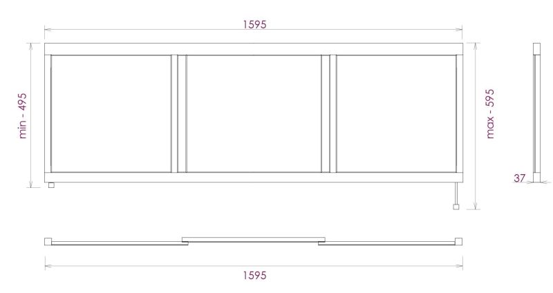 Экран под ванну Onika Одио 516005 160см белый