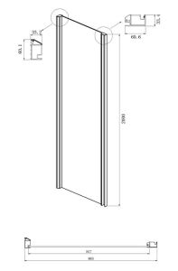 Душевой уголок Ambassador Intense 110022202IBB-90IBB 130x90см чёрный/тонированное