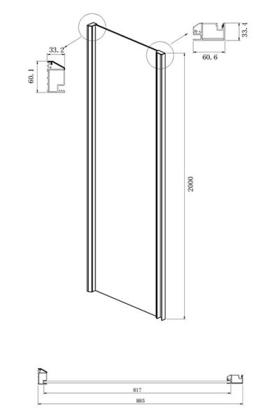 Душевой уголок Ambassador Intense 110022202IBB-90IBB 130x90см чёрный/тонированное