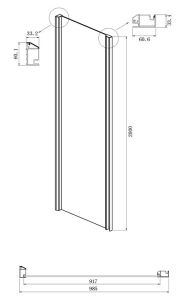 Душевой уголок Ambassador Intense 110022202IBB-100IBB 130x100см чёрный/тонированное