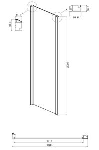 Душевой уголок Ambassador Intense 110022202IBB-110IBB 130x110см чёрный/тонированное