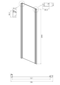 Душевой уголок Ambassador Intense 110022204IBB-80IBB 150x80см чёрный/тонированное