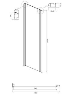 Душевой уголок Ambassador Intense 110022204IBB-80IBB 150x80см чёрный/тонированное