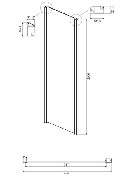 Душевой уголок Ambassador Intense 110022204IBB-80IBB 150x80см чёрный/тонированное