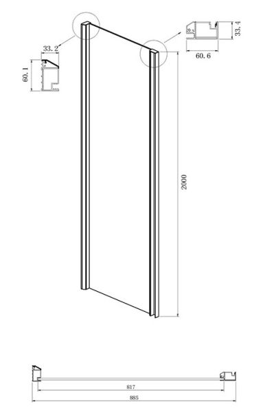 Душевой уголок Ambassador Intense 110022204IBB-90IBB 150x90см чёрный/тонированное