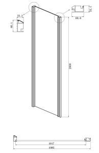 Душевой уголок Ambassador Intense 110022204IBB-110IBB 150x110см чёрный/тонированное