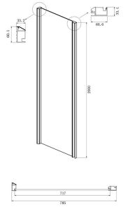 Душевой уголок Ambassador Intense 110022205IBB-80IBB 160х80 см, профиль черный