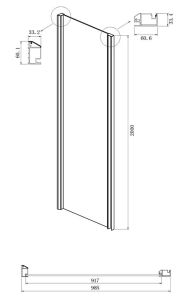 Душевой уголок Ambassador Intense 110022205IBB-100IBB 160x100см чёрный/тонированное