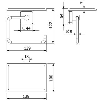 Держатель туалетной бумаги Kludi Vela S 2597153 с полкой для телефона белый матовый