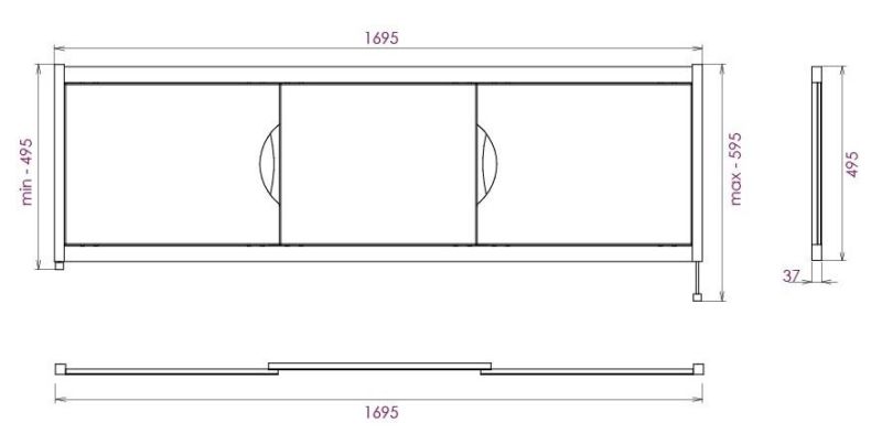 Экран под ванну Onika Лагуна 517004 170см белый