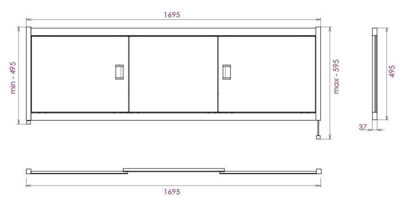 Экран под ванну Onika Монако 517008 170см белый