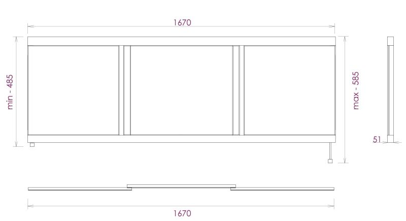 Экран под ванну Onika Одио Нова 517018 170см белый