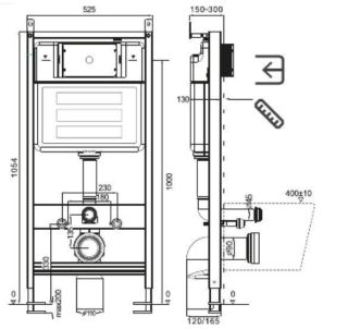 Инсталляция для унитаза AQUAme AQM4002