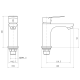 Смеситель для раковины PLStart PD10015 хром