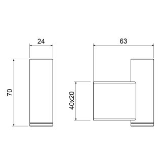 Крючок Timo Luiro 18511/03 чёрный матовый