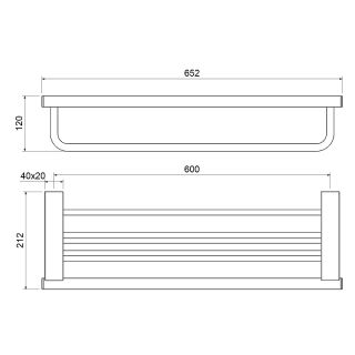 Полка для полотенец Timo Luiro 18558/03 чёрный матовый