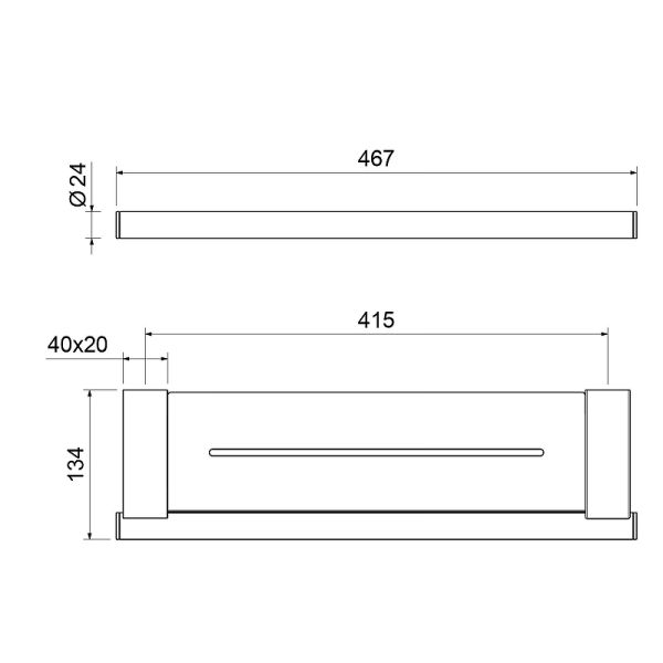 Полка Timo Luiro 18573/17 золото матовое