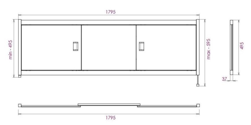 Экран под ванну Onika Монако 518005 180см белый