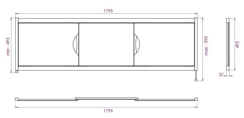 Экран под ванну Onika Лагуна 518007 180см белый