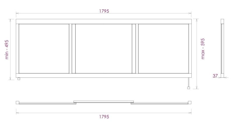Экран под ванну Onika Одио 518011 180см белый