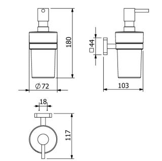 Дозатор Kludi Vela S 25976N0 брашированное золото