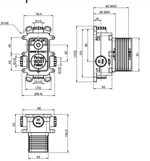 Скрытая часть смесителя для душа Carlo Frattini Fimasmartbox F3800