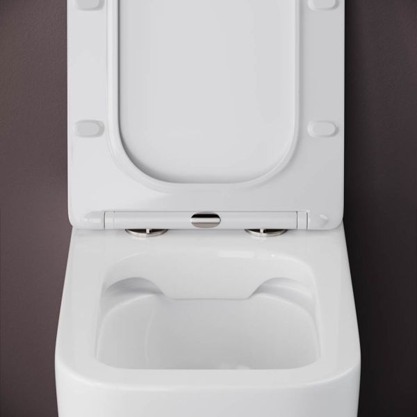 Приставной унитаз Ceramica Nova Cubic CN1809 безободковый белый