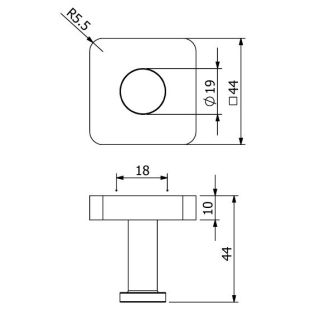 Крючок Kludi Vela S 25984N5 брашированный никель