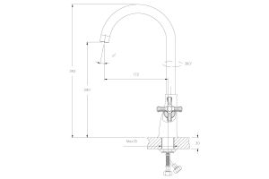 Смеситель для кухни Decoroom хром DR47028