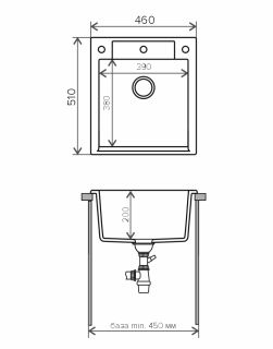 Кухонная мойка Tolero R-117 472991 белая