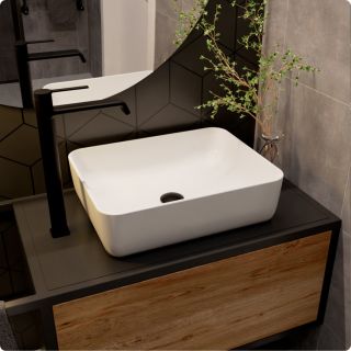 Смеситель для раковины AQUAme Asti AQM6414MB чёрный матовый