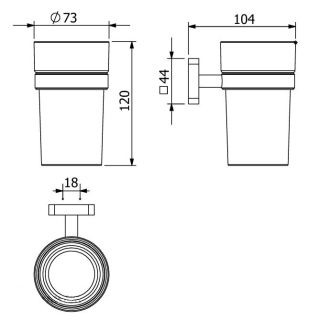 Стакан Kludi Vela S 2597539 чёрный матовый