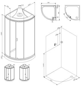 Душевая кабина Am.Pm X-Joy W88C-301-090WT 90x90