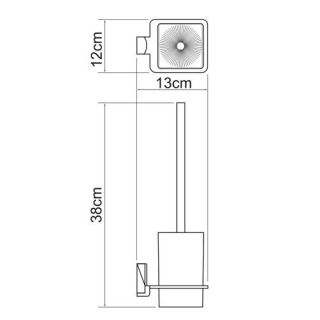 Wasserkraft Exter K-5227 Щетка для унитаза подвесная Wasserkraft Exter K-5227 Щетка для унитаза подвесная