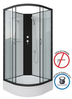 Душевая кабина Niagara NG-6703-14BK 80x80см чёрный/прозрачное