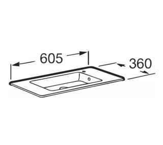 Мебельная раковина Roca Debba 32799H00Y 60 см белый