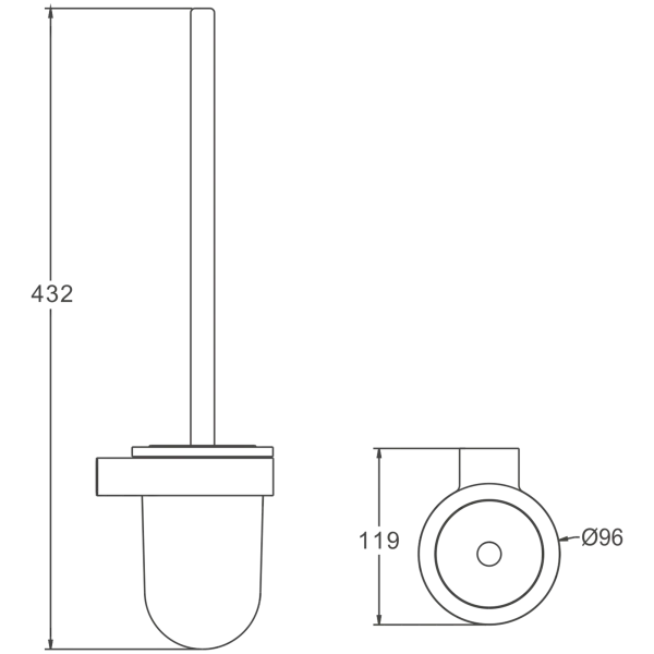 Ершик для унитаза BELZ B908 B90810 брашированное золото