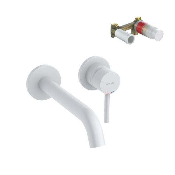 Смеситель для раковины Kludi BOZZ WHITE SET 382455376s белый