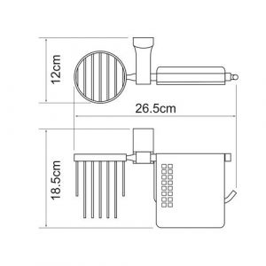 Wasserkraft Exter K-5259 Держатель туалетной бумаги и освежителя