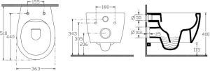 Подвесной унитаз Isvea Sentimenti Neo 10AR02010SV-2Z безободковый крышка микролифт синий матовый