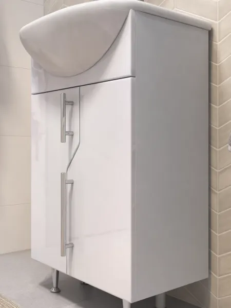 Тумба под раковину напольная Vigo Turin 225 55 см поставляется в разобранном виде белый