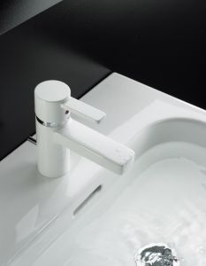 Смеситель для раковины Kludi Zenta XL белый/хром 382609175