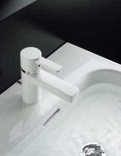 Смеситель для раковины Kludi Zenta XL белый/хром 382609175 Смеситель для раковины Kludi Zenta XL белый/хром 382609175