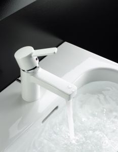 Смеситель для раковины Kludi Zenta XL белый/хром 382609175