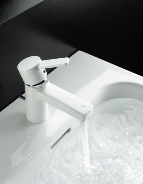 Смеситель для раковины Kludi Zenta XL белый/хром 382609175
