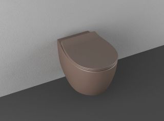 Подвесной унитаз Isvea Sentimenti Neo 10AR02010SV-2H безободковый крышка микролифт коричневый матовый Подвесной унитаз Isvea Sentimenti Neo 10AR02010SV-2H безободковый крышка микролифт коричневый матовый