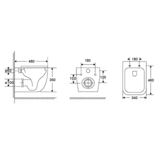 Унитаз подвесной AQUAme AQM2016PRO безободковый белый