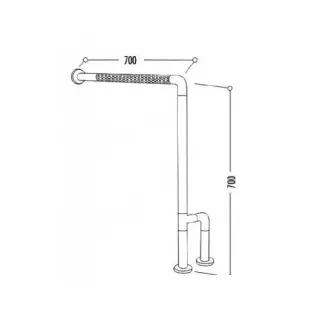 Опорный поручень Creavit TB303 75 см белый