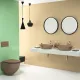 Подвесной унитаз Isvea Infinity 10NF02001SV-2H безободковый крышка микролифт коричневый матовый
