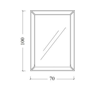 Зеркало Armadi Art VOGUE 70x100, зеркальная рама